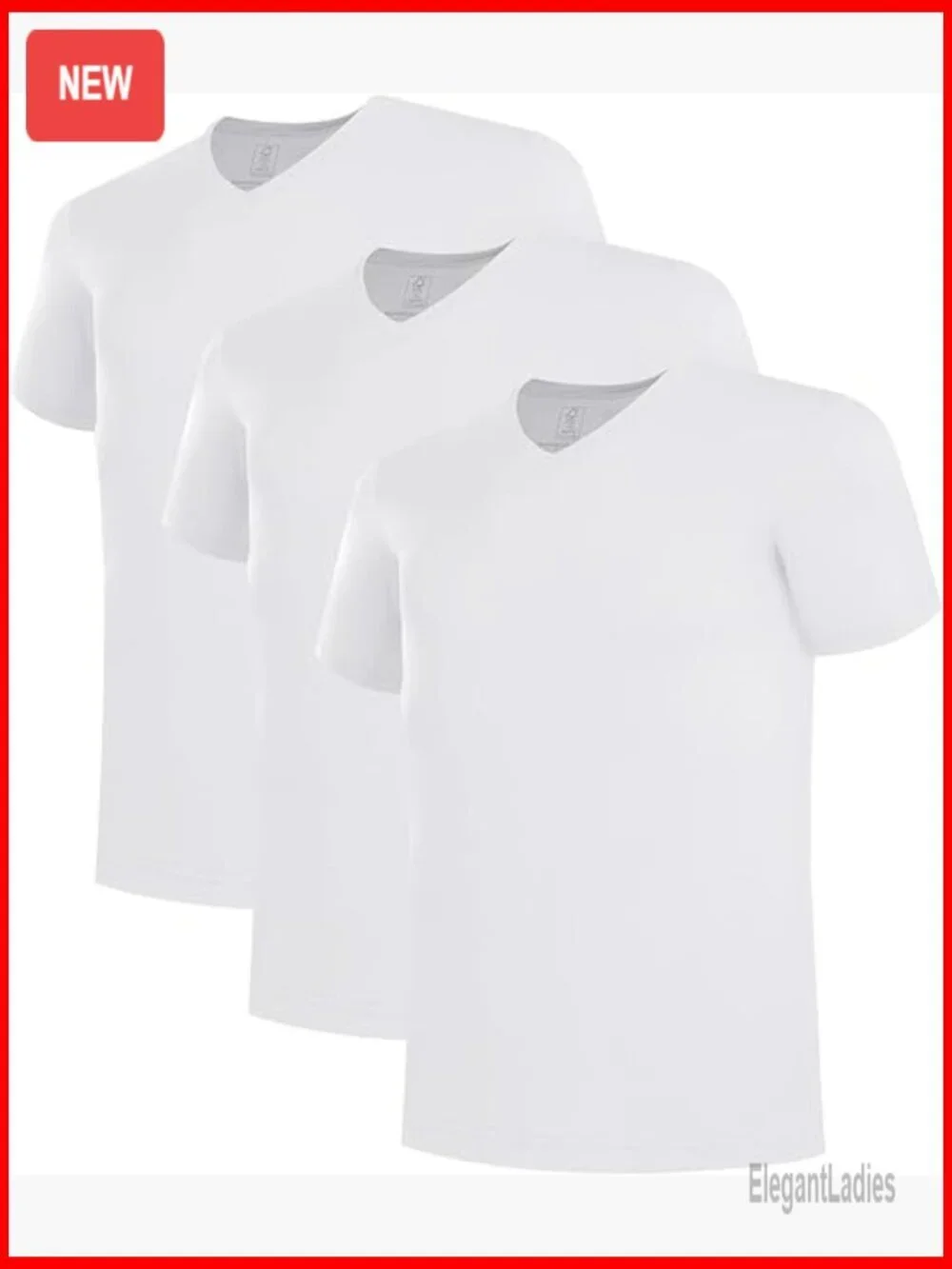 Men's Slim Fit V-Neck Undershirts 3-Pack, Moisture Wicking, Bamboo Rayon